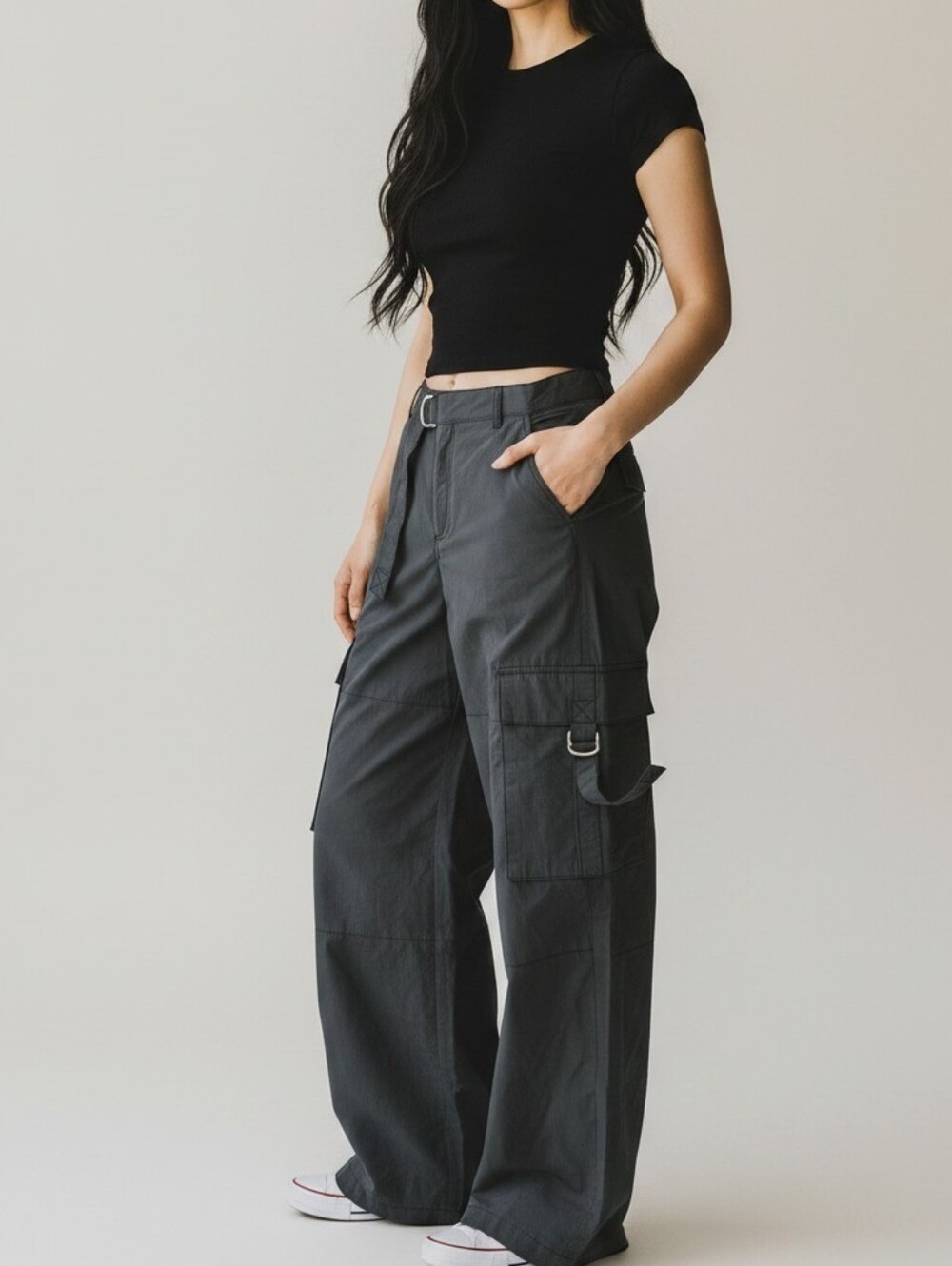 Vans Cobra Baggy Fit Pants Dark Gray NEW Womens Size 24